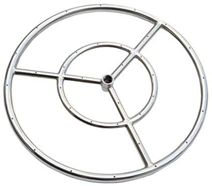 24 INCH FIRE PIT  Double ring  burner